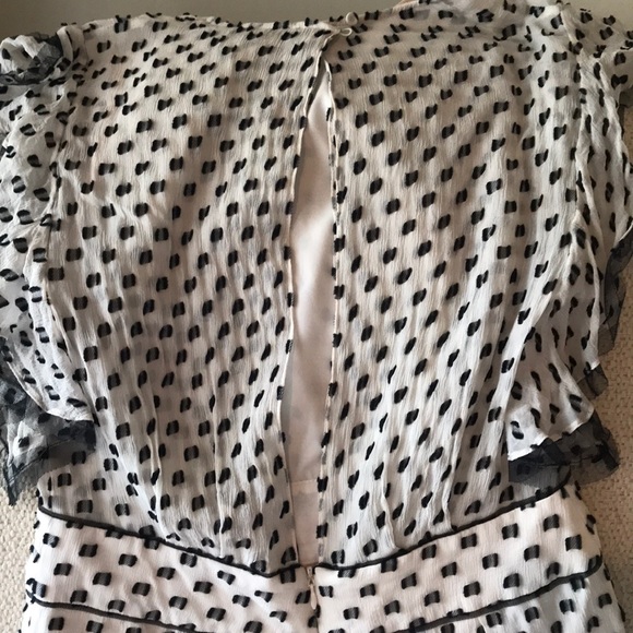 ✨SALE✨ BCBGMaxAzria dotted flutter sleeve dress - Picture 6 of 8